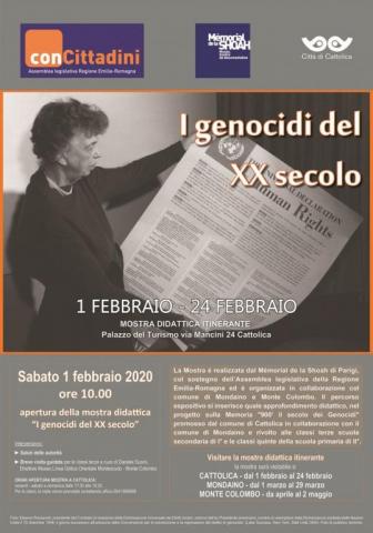 Locandina Mostra I genocidi del XX secolo