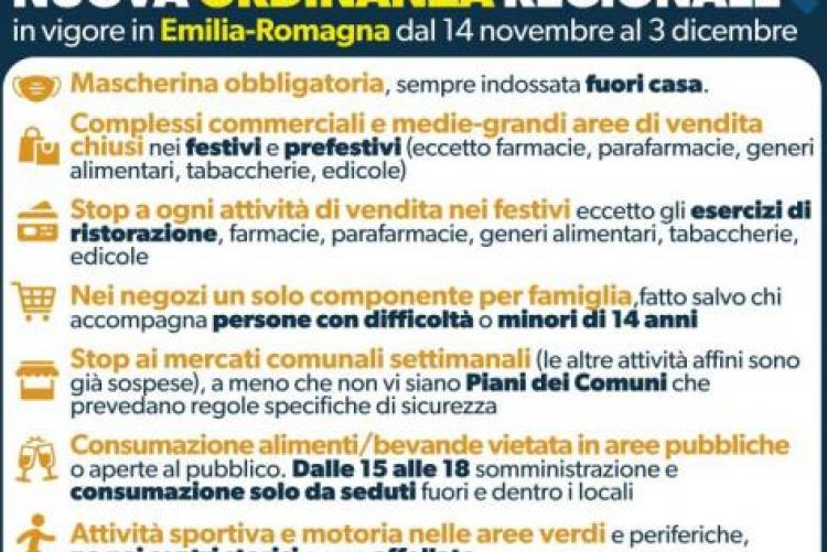 Ordinanza regionale: in Emilia-Romagna nuove misure anti-assembramenti